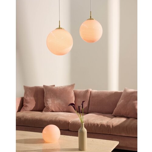 Halo Design 748488 - Visilica na sajli CANDY 1xE27/25W/230V prečnik 25 cm roze/mesing Slike