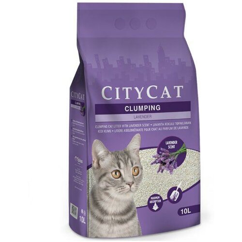 Citycat Grudvajući posip za mačke sa mirisom lavande 10l Slike