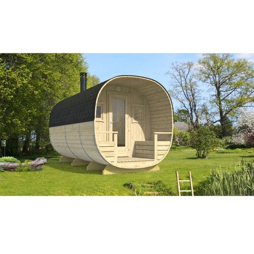 Male kuće Vanjska sauna TURKU 240 &times; 447 cm &ndash; bez zavr&scaron;nog krovnog pokrova Cijene
