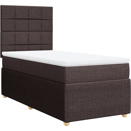 Maison Chic Box spring postelja - Vzmetna postelja z vzmetnico temno rjav 90x190 cm blago SL16732, (21895091) Cene