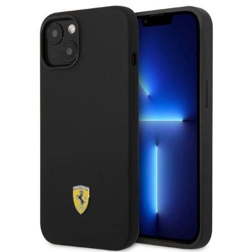 Ferrari SILIKONSKI KOVINSKI OVITEK LOGO ZA MAGSAFE ZA IPHONE 14 ČRN OVITEK, (21898809) Cene