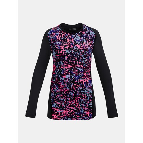Under Armour T-Shirt ColdGear Novelty LS Crew-BLK - Girls Cene