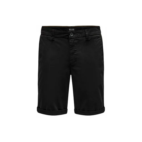 Only & Sons Kratke hlače iz tkanine 22024481 Črna Regular Fit
