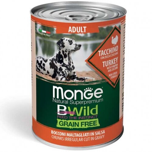 Monge dog adult konzerva bwild turkey 400g Slike