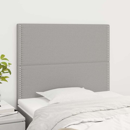  Uzglavlja 2 kom svjetlosiva 100x5x78/88 cm od tkanine Slike