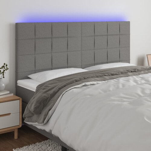  LED uzglavlje tamnosivo 180x5x118/128 cm od tkanine Cijene