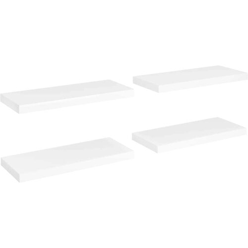 VidaXL Stenske police 4 kosi bele 60x23,5x3,8 cm MDF Slike