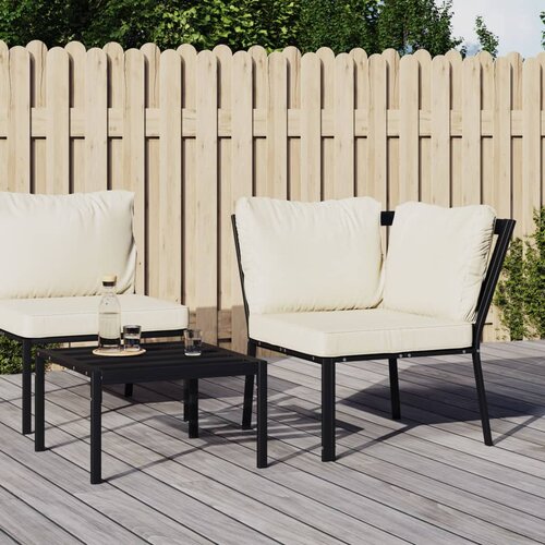 VidaXL Vrtni stol s pe&amp;scaron;čenimi blazinami 76x76x79 cm jeklo Slike