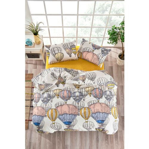  cappadocia mustardwhitegreypink king quilt cover set (fr) Cene