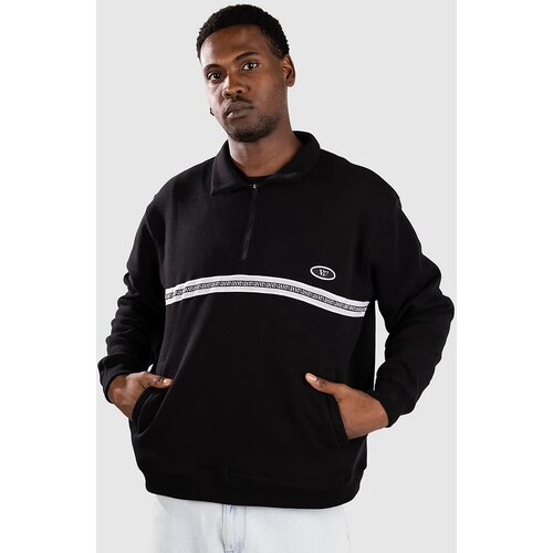 Rivvia Projects Social Member 1/4 Crew Half-Zip Pulover black Cene