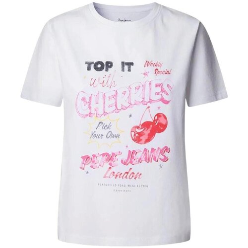 PepeJeans Majice s kratkimi rokavi - Bela Slike