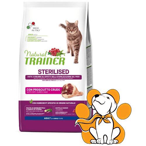 Natural trainer sterilised Cat With Dry-Cured Ham 10kg, Za Sterilisane Mačke Slike