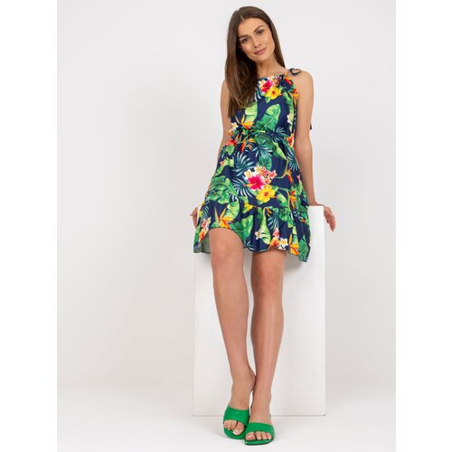 RUE PARIS Dress-WN-SK-0806-1.63P-navy blue Slike