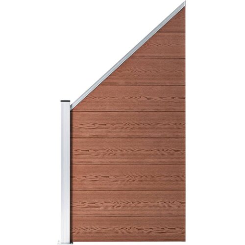 VidaXL Panel za ogradu WPC 95 x (105 - 180) cm smeđi Slike