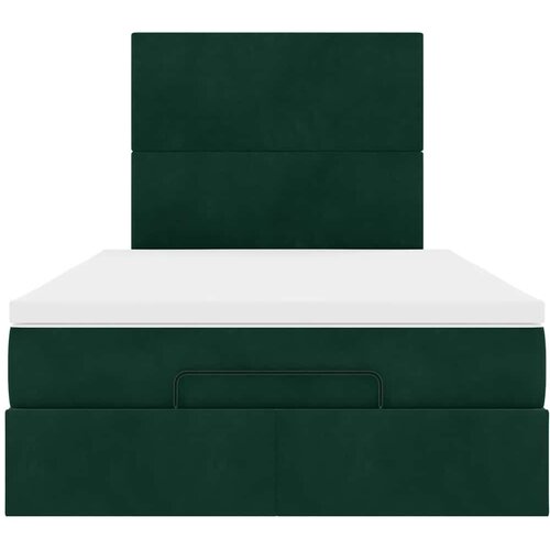  Okvir za krevet s madracima tamnozeleni 120x190 cm bar&amp;scaron;unasti Slike
