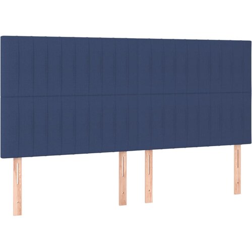  LED uzglavlje plavo 180x5x118/128 cm od tkanine Slike