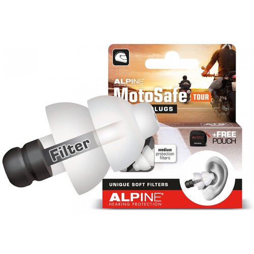  Čepki Za Ušesa - Za Motoriste - Motosafe Tour Earplugs Alpine - Par Cene