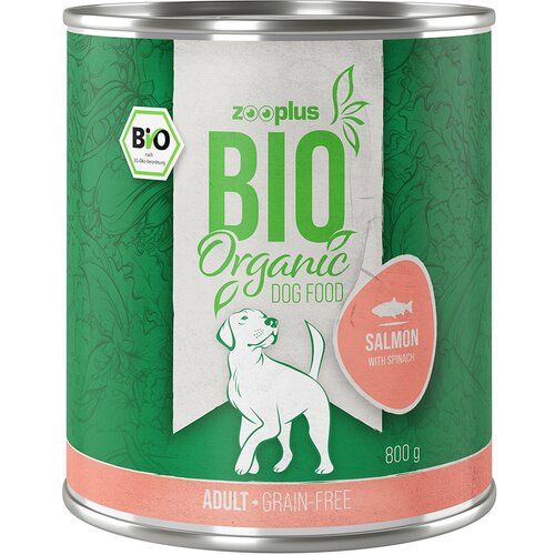 Zooplus Bio Adult losos s &amp;scaron;pinačo 6 x 800 g Slike