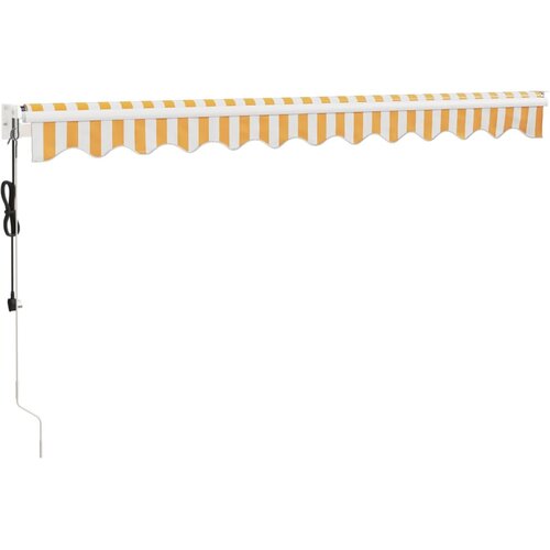  Automatska tenda na uvlačenje žuto-bijela 3,5 x 2,5 m Slike