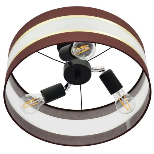  Luster na &amp;scaron;ipci HELEN 3xE27/15W/230V smeđa/crna/zlatna Slike
