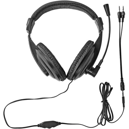 Oem Nedis, PC slu&scaron;alke čezu&scaron;esne stereo dvojni Jack 3.5mm z zložljivim mikrofonom, Črna, (5000228799) Cene