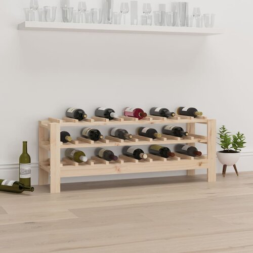 vidaXL Stojalo za vino 109,5x30x42 cm trdna borovina Cene