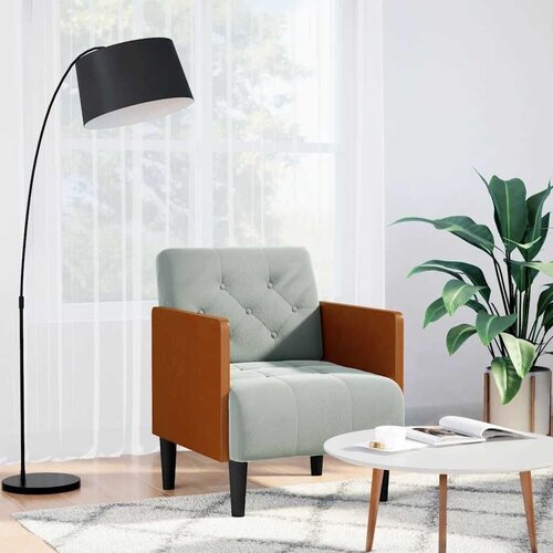 SOFA fotelja s naslonima za ruke svijetlosiva 55 cm bar&scaron;unasta - Svjetlosiva 1 Cijene