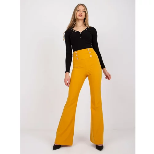 Fashion Hunters Mustard chic trousers with Salerno creases