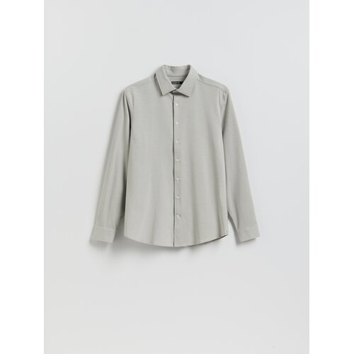 Reserved Obična slim fit košulja - bež Cene