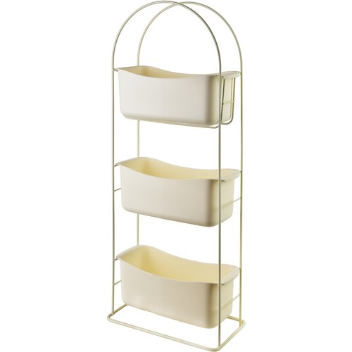 Mondex polica kovinska Dea Beige 27,5x13x73 beige 1kos, (5000343160) Slike
