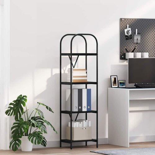 VidaXL Polica Crni hrast 40 x 30 x 146 cm Konstruirano drvo Slike