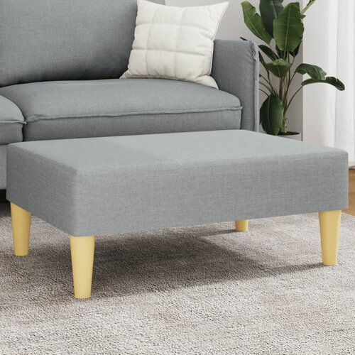 vidaXL Stolček za noge svetlo siv 77x55x31 cm blago Cene