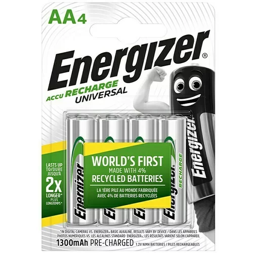 Energizer Rechargeable Universal Baterija Rechargeable Universal AA (Mignon AA, 1.300 mAh, Nikal metal hidrid, 4 Kom.)