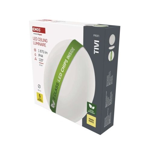  LED stropna svetilka TIVI, B CLASS, okrogla bela 12,5W, IP44, Toplo bel Cene
