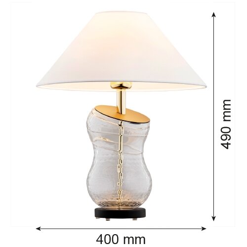  Argon 8036 - Stona lampa VENETO 1xE27/15W/230V bela/mesing/crna Slike