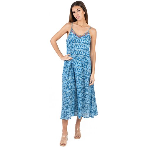 Isla Bonita By Sigris Dolge obleke Dolga Midi Obleka Modra Cene