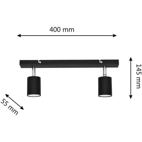  LED spot svetiljka TUNE 2xGU10/4,8W/230V crna Slike