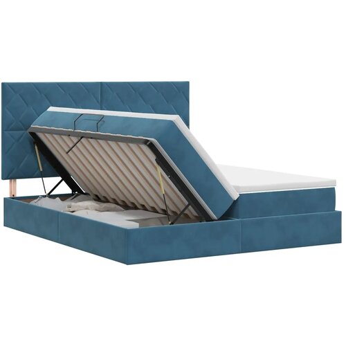  Krevet s od storage s pohranom Tamno plava 180 x 200 cm Bar&scaron;un - Tamno plava 180 x 200 cm Dizajn s rombovima Cijene