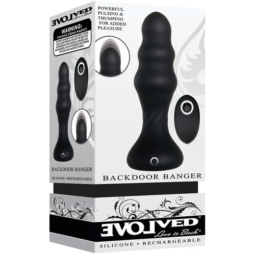 Evolved Backdoor Banger Magnetic Pulsing Thrusting Anal Vibrator Black Slike