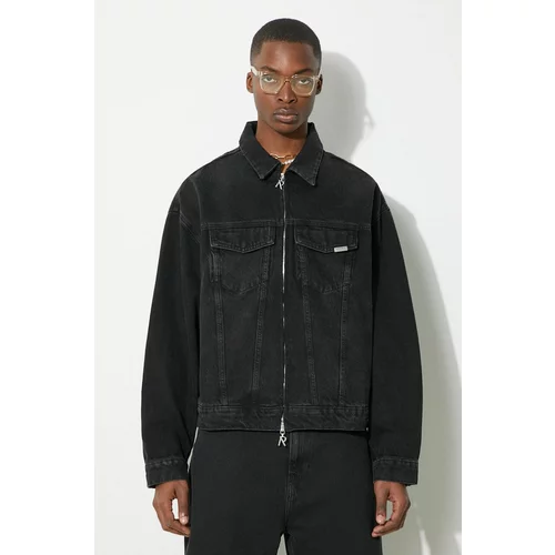 Represent Traper jakna R4 za muškarce, boja: crna, za prijelazno razdoblje, oversize, MLM619.01