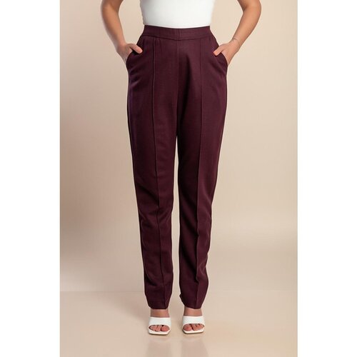 Fenzy Plus Size Hlače, Bordo Cene