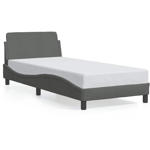  Okvir za krevet Dover tamnosivi 90x200 cm od tkanine Slike