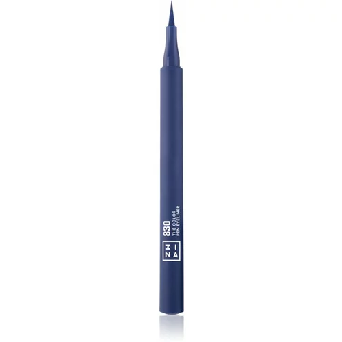 3INA The Color Pen Eyeliner črtalo za oči v obliki flomastra odtenek 830 - Navy blue 1 ml