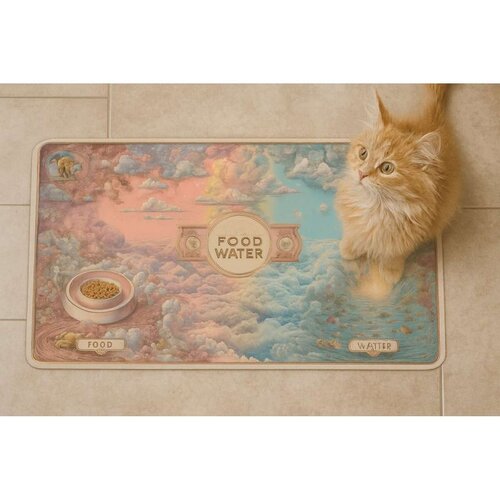Paws &amp;amp; Whiskers Podloga za hranilice Paspet 9, 40x70 cm, &amp;Scaron;arena Slike