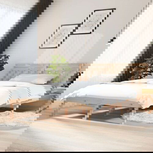 The Living Store Posteljni okvir 120x190 cm trden les - Posteljni Okvir, (21526898) Slike