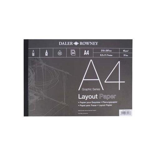Daler Rowny Skicirka Layout 45g A4 80 listna, (20633925) Slike