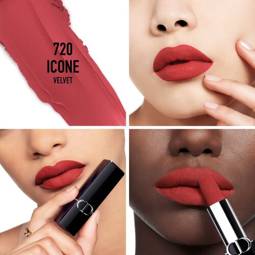 Dior Rouge The Refill dolgoobstojna &amp;scaron;minka nadomestno polnilo odtenek 720 Icone Velvet 3,5 g Slike