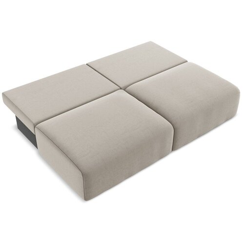 Makamii Smeđe-siva bar&amp;scaron;unasti sklopiva/s prostorom za odlaganje sofa 216 cm Kalena &amp;ndash; Slike