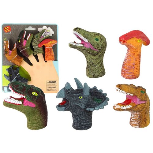  Lutke za prste, šareni dinosauri, 5 komada Cene