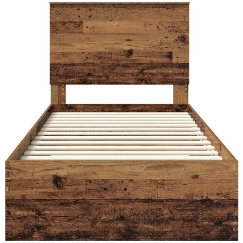  Okvir za krevet Staro drvo 90 x 190 cm Konstruirano drvo Slike